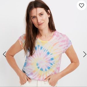 Madewell rivet & thread tie dye tee xs